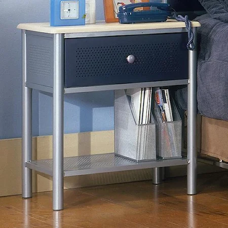 Youth Nightstand with 1 Drawer and 1 Shelf